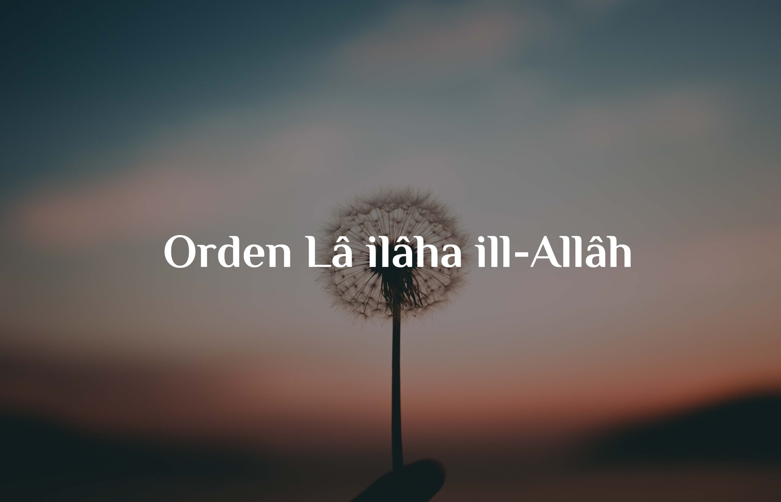 orden Lâ ilâha ill-Allâh